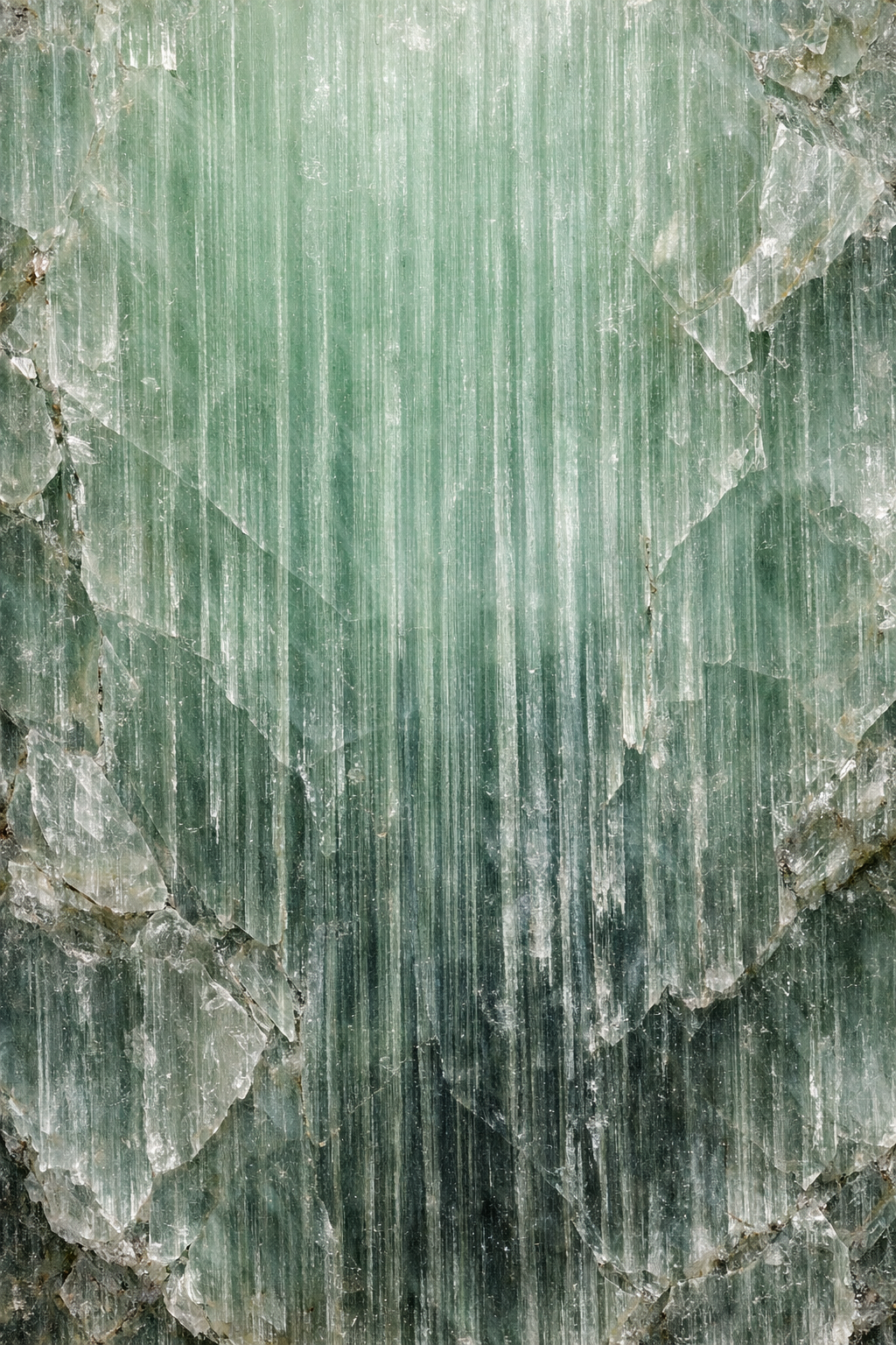 Pristine tourmaline crystal from above