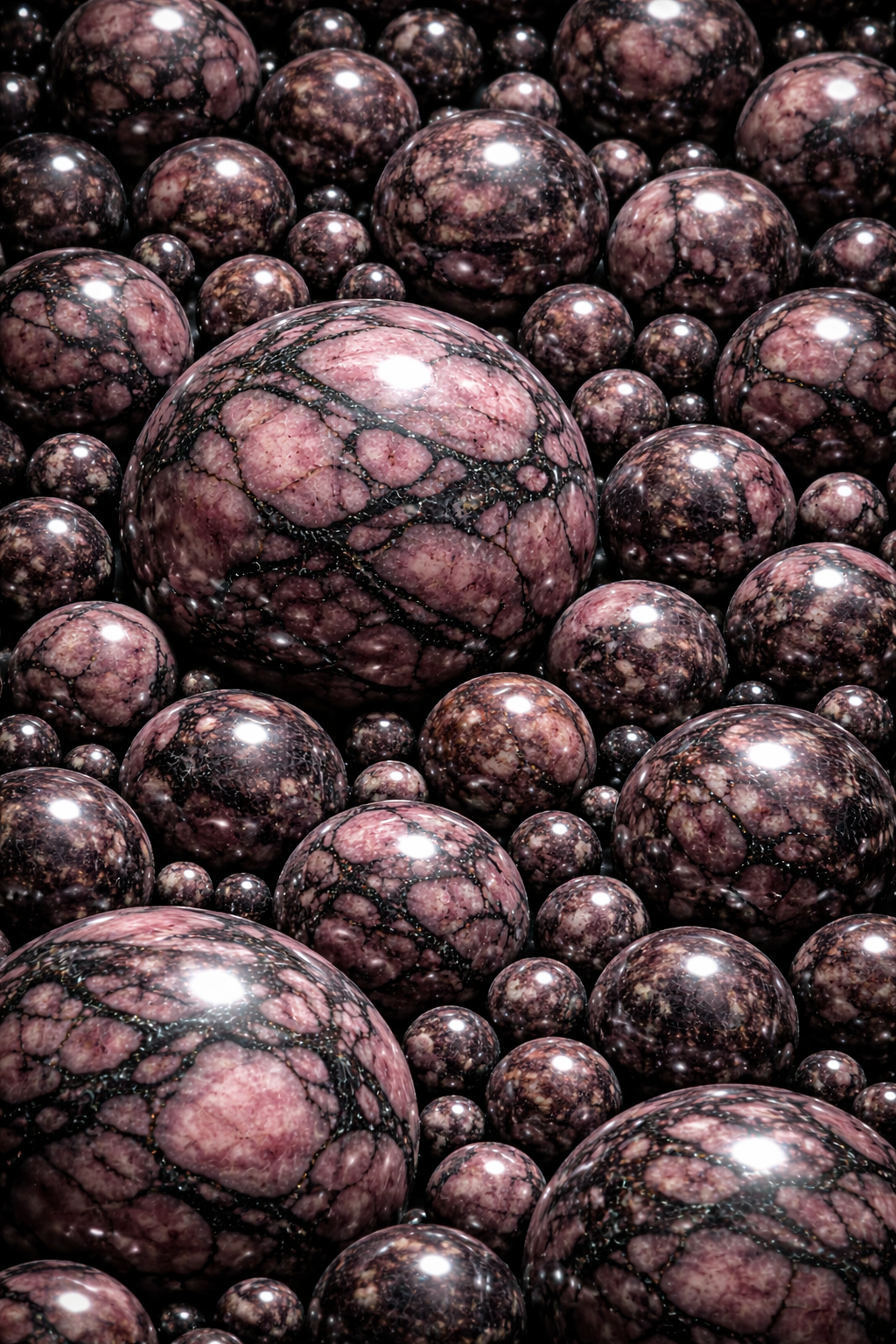 Rhodonite spheres